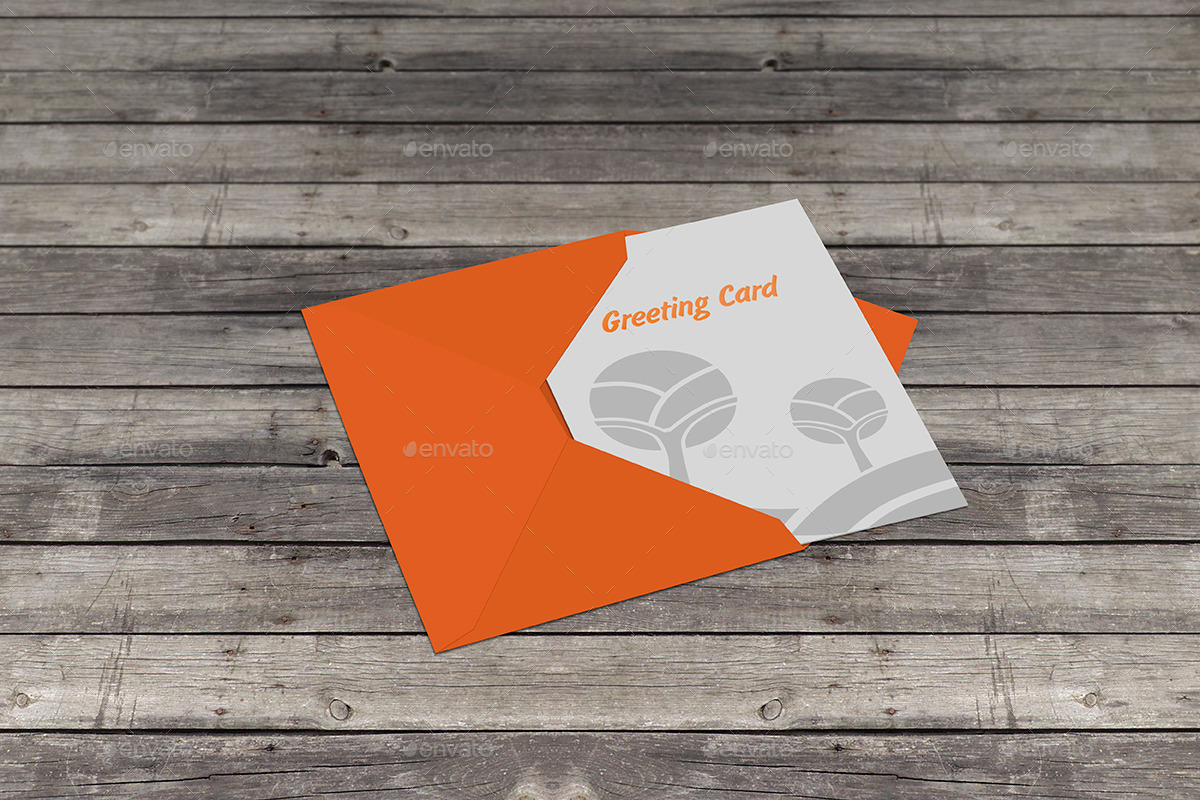 Greeting Card & Envelope Mock Ups by masterpixdesign | GraphicRiver